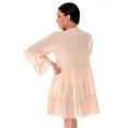 thumbnail image 5 of AZUCAR LADIES 3/4 SLEEVES SHORT DRESS 100% COTTON - IN (2) COLORS - LCD1758, 5 of 5