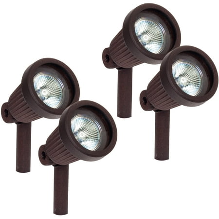 Low Voltage Halogen Shower - PARADISE GL22724 Low Voltage Cast Aluminum 20 Watt Halogen Spotlight (4 Pack)