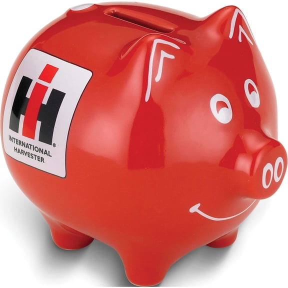 Fashion Polyresin International Harvester Logo Piggy Bank (5.25 X 4.25) Made In China gm8498