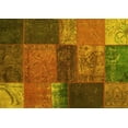thumbnail image 1 of Ahgly Company Indoor Rectangle Patchwork Yellow Transitional Area Rugs, 8' x 12', 1 of 4