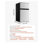 Mini Fridge with Freezer, 3.2 Cu.Ft, Two Door Compact Refrigerator, Adjustable Temp, Energy Efficient, Reversible Door, Low Noise - Bedroom, Dorm, Office