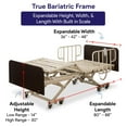 thumbnail image 6 of Medacure Full Electric True Bariatric Adjustable Hospital Bed - Super Low 14"-30" Height, Ultra Wide 36”-42”-48” Width, Split Frame 80”-88” Length 750 lbs, 6 of 8