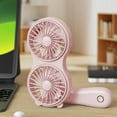 thumbnail image 1 of Handheld Portable Mini Fan | Foldable Double-Headed Design | Fast USB Charging Large Capacity Battery | Quiet Silent Operation | Compact Lightweight Travel Pocket Fan, 1 of 6