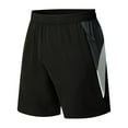 thumbnail image 2 of Mens Shorts Sports Solid Color Shorts Outdoor Casual Shorts Black L, 2 of 6