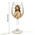 thumbnail image 5 of Christmas Nativity Scene Theme Wine Glass Collection, Christmas Wine Glass with HD Vibrant Color Printed Holiday Goblet with Snowflake Decor for Wines Cocktails Holy Family Holiday Party Table Decor, 5 of 5