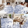 thumbnail image 5 of 5'x8' Area Rugs, Blue Spring Floral Indoor Outdoor Area Rug for Living Room Bedroom, Watercolor Botanical Summer Vintage Washable Bathroom Rugs Kitchen Floor Carpet Mats Home Decor Aesthetic, 5 of 8