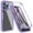 Purple, variant on CCSmall for Apple iPhone 16 Pro Max Clear Case with Screen Protector, Full Body Protective Soft TPU Rugged Bumper Slim Case Shockproof Phone Cover for iPhone 16 Pro Max QC Purple