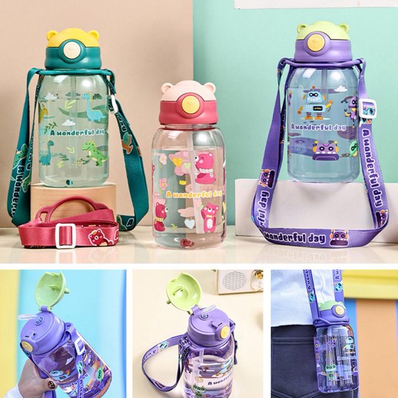 NOVELAR Colorful Plastic Drinking Cup, 22 oz Portable Mug with Lid, Great for Preventing Spills, Use for Picnics, Car Rides, or Daycare