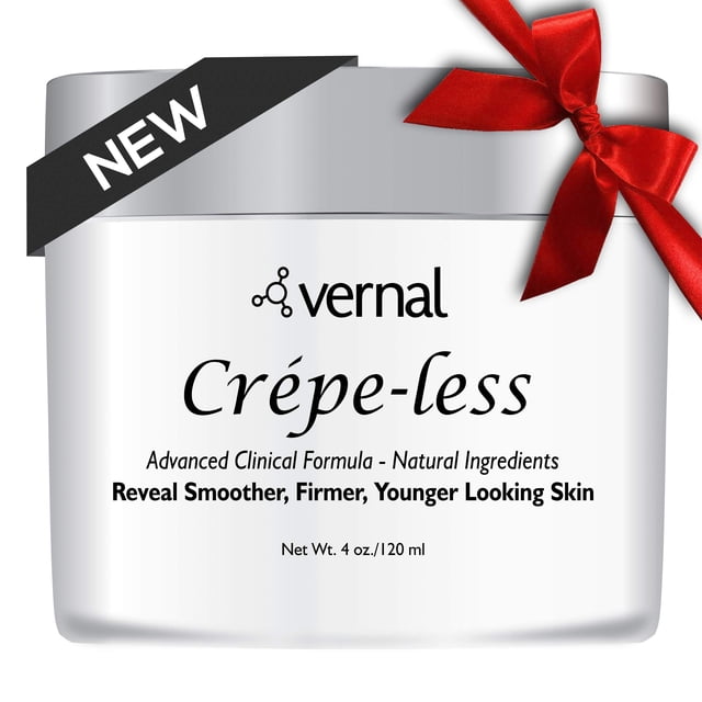 Vernal Crepe-less crema reafirmante para la piel crepey para reducir los brazos, el cuello y las manos crepey. Crema reafirmante orgánica para reducir la piel fina y arrugada en brazos, cuello y cuerp