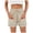Beige, variant on GEWSEY Women's Linen Shorts Casual Summer Shorts High Waisted Comfy Pull On Shorts with Pockets (Army Green, M)