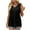 Black-02, variant on Mittory Womens Babydoll Tank Tops V Neck Ruffle Sleeve Pleated Peplum Shirts Summer