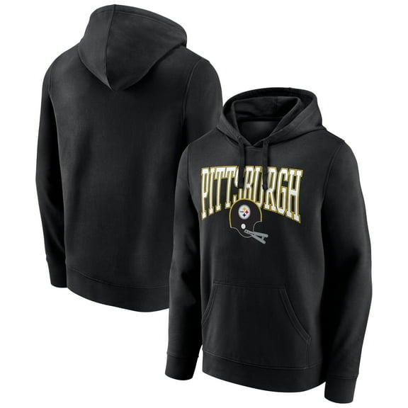 Men's Black Pittsburgh Steelers Gridiron Classics Campus Standard Pullover Hoodie