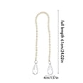 thumbnail image 2 of Crystal Beaded Christmas Tree Pearl Strand with Clear Teardrop Pendants, Single Strand, White and Clear, for Indoor Holiday Decor, Hanging Ornament, 2 of 3