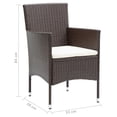 thumbnail image 2 of vidaXL Patio Dining Set Outdoor Dining Set Table and Chair Set Poly Rattan, 2 of 11