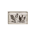 thumbnail image 1 of Coq de Ferme Vintage Bloc Signe Décoration Murale, 1 of 1