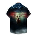 thumbnail image 2 of WHNBCW Funny Deer Hawaiian Shirt Animal Graphic Short Sleeved Button Down Shirt, 2 of 7