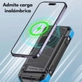 thumbnail image 3 of Mr. Gadgets Solar Blast Power Bank 20000 Mah Bateria Panel Solar De Carga Portatil Con Linterna, Manivela De Emergencia, Carga Inalambrica, Color Negro Con Azul., 3 of 7