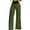 Green, variant on WTOBBY Women's Hollow Belt Detail Flared Wide Leg Pants - Office Casual Trousers with High Waist & Stretch Fabric for Professional Chic Looks,Black L