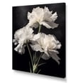 thumbnail image 2 of Designart "Monochrome Carnation In Dark Tones II" Carnations Canvas Art Print, 2 of 7
