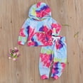 thumbnail image 3 of Bagilaanoe Toddler Baby Girl Long Pants Set Tie Dye Print Long Sleeve Hoodies Pullover Tops + Sweatpants 12M 18M 24M 3T 4T 5T 6T Kids Casual Sweatsuits, 3 of 7