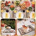 thumbnail image 6 of Grey Buffalo Plaid Pumpkin Fall Sweet Fall Placemats Set of 6, 12 x 18 Inch Pumpkins Gnome Truck Leaves Hello Autumn Table Mats for Party Kitchen Dining Decoration, 6 of 6