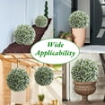 thumbnail image 5 of Towallmark 2 PCS 20.9'' Artificial Topiary Balls UV Protected, Flower Topiary Balls Decorative Balls for Indoor Outdoor Decor, Wedding Decoration, White, 5 of 7