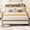 Beige-1 Bed Frame, variant on Queen Bed Frame with Rattan Headboard & Footboard,Central Support Feet,Slat,Easy Assembly,Wood Bed Frame,for Bedroom,80.3"x62.5"x42.4",Espresso