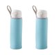 thumbnail image 1 of Monstrate Cubierta antideslizante para botellas de vidrio, botella de agua plegable aislada y de tela, color negro Almacenamiento y organización del hogar 550ml Azul claro, 1 of 6