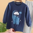 thumbnail image 4 of TOWED22 Toddler Boys Casual Fall 2Pcs Set Long Sleeve Print Pattern Pullover Tee Elastic Waist Joggers Soft Warm Outfits Clothes(Dark Blue,7-8 Y), 4 of 5
