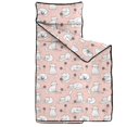 thumbnail image 2 of Kawaii Cat and Yarn Pink Pattern Teens Toddler Nap Mat with Pillow, Sleeping Mat Bag for Preschool Daycare 51"x22", 2 of 5