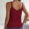 thumbnail image 5 of Mrat Built In Bra Tank Tops Women's Fashion Tank Tops Summer Sleeveless Casual Loose Blouses Built In Bra Tank Tops for Women S-153 Wine S, 5 of 7