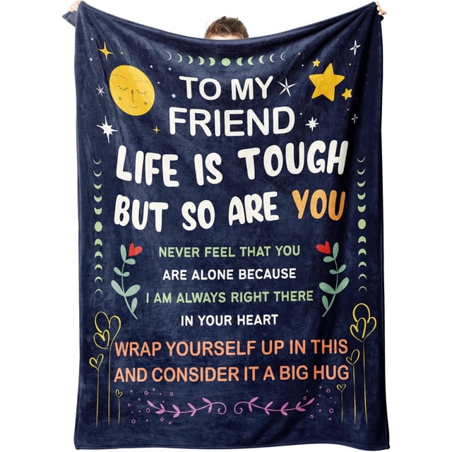 LHSHID Friend Blanket Best Friend Birthday Gifts for Women Friendship Gifts for Women Bestie Gifts for Friends Female Christmas Friendsgiving Gifts for Friend to My Friend Blanket 50"x60"