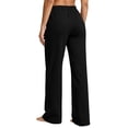 thumbnail image 5 of XuJwPNcy Women Baggy Sweatpants Fall Wide Leg Drawstring Workout Pants Classic Regular Fit Trousers with Pockets(Black,X-Large), 5 of 6