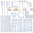 thumbnail image 1 of LOVEVER Resin Molds  229pcs Silicone Resin Casting Molds and Tools Kit for DIY Jewelry Resin Craft Making  Epoxy Resin Making Kit for Resin Casting Beginner, 1 of 9