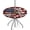 A American Flag Daisy Flower, variant on Outdoor Round Tablecloth with Umbrella Hole and Hidden Zipper Summer Retro Wood Plank Elastic Edged Circle Table Cloth Waterproof Fitted Table Covers for Picnic Camping Garden 36-44in