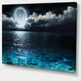 thumbnail image 3 of Designart Romantic Full Moon Over Sea Canvas Wall Art, 3 of 4