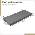 thumbnail image 5 of Waterproof Sauna Seat Cushion, Heat Insulation Sauna Mat, High-Density Pad with Removable Zipper Cover & Straps, Outdoor Bench Cushion, 42.1x18.1x3.1", Dark Gray, 5 of 7
