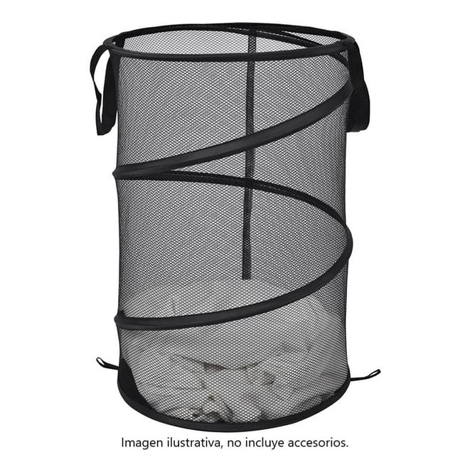 Cesta para Ropa Mainstays de Malla Plegable Negro