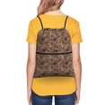 thumbnail image 4 of Pofeuu Warm Coffee Pattern Print Drawstring Backpack Water Resistant String Bag Sports Sackpack Gym Sack with Side Pocket for Men Women, 4 of 6