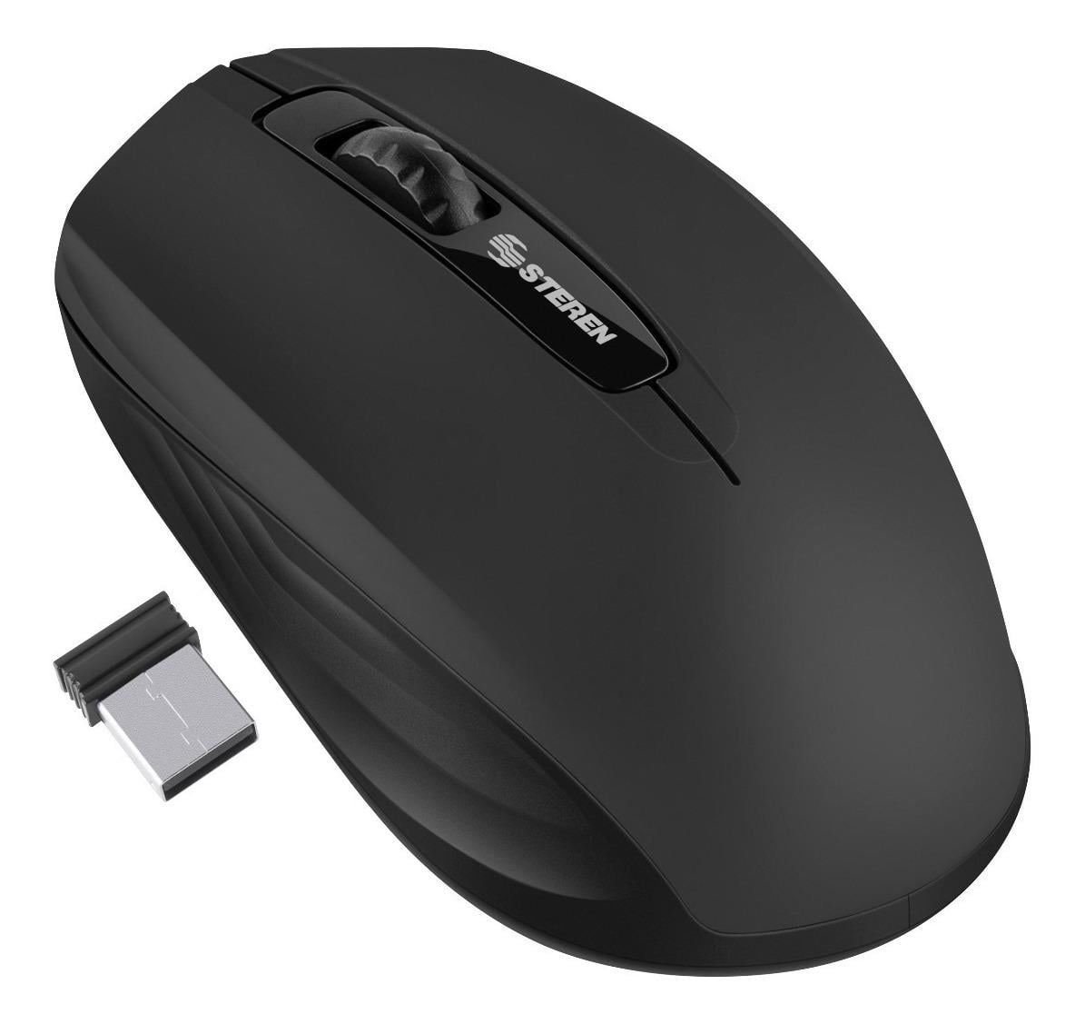 Mouse Inalámbrico Steren COM-5708CNEG Negro 1000 DPI