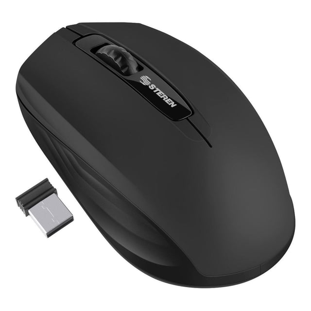 Mouse Inalámbrico Steren COM-5708CNEG Negro 1000 DPI