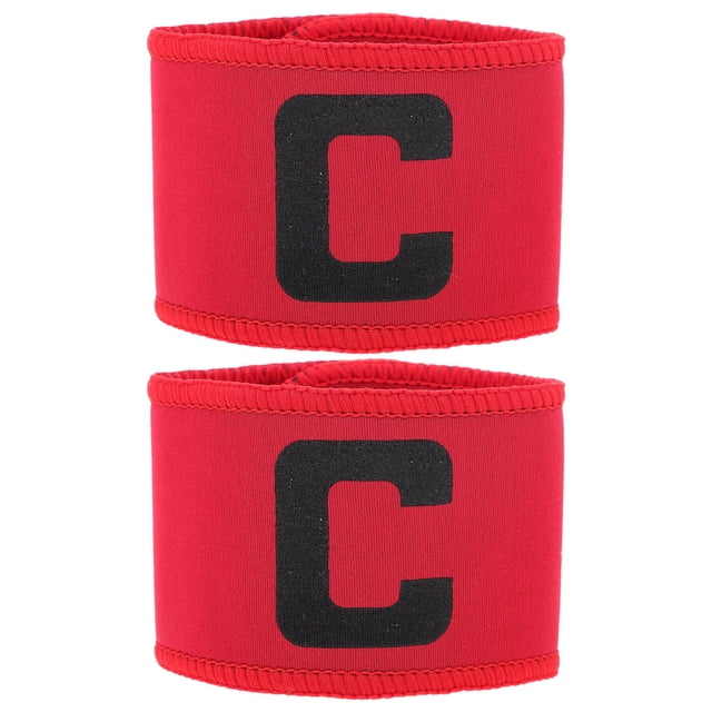 UPGRATOR 2 Pcs Brassards de Football Élastiques Élastiques Rouges Réutilisables Activités d'Équipe Hommes Femmes
