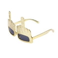 thumbnail image 2 of Funny Dance Party Makeup Glasses Eyeglasses for Masquerade Party (Golden), 2 of 9