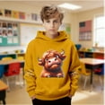 thumbnail image 2 of MAIHAN Teen Girl Hoodies Highland Cow Warmth Cozy Pullovers Long Sleeve Boys Christmas Hoodies Sherpa Lined Cute Casual Fall Winter Sweatshirts(Yellow,11-12 Years), 2 of 6