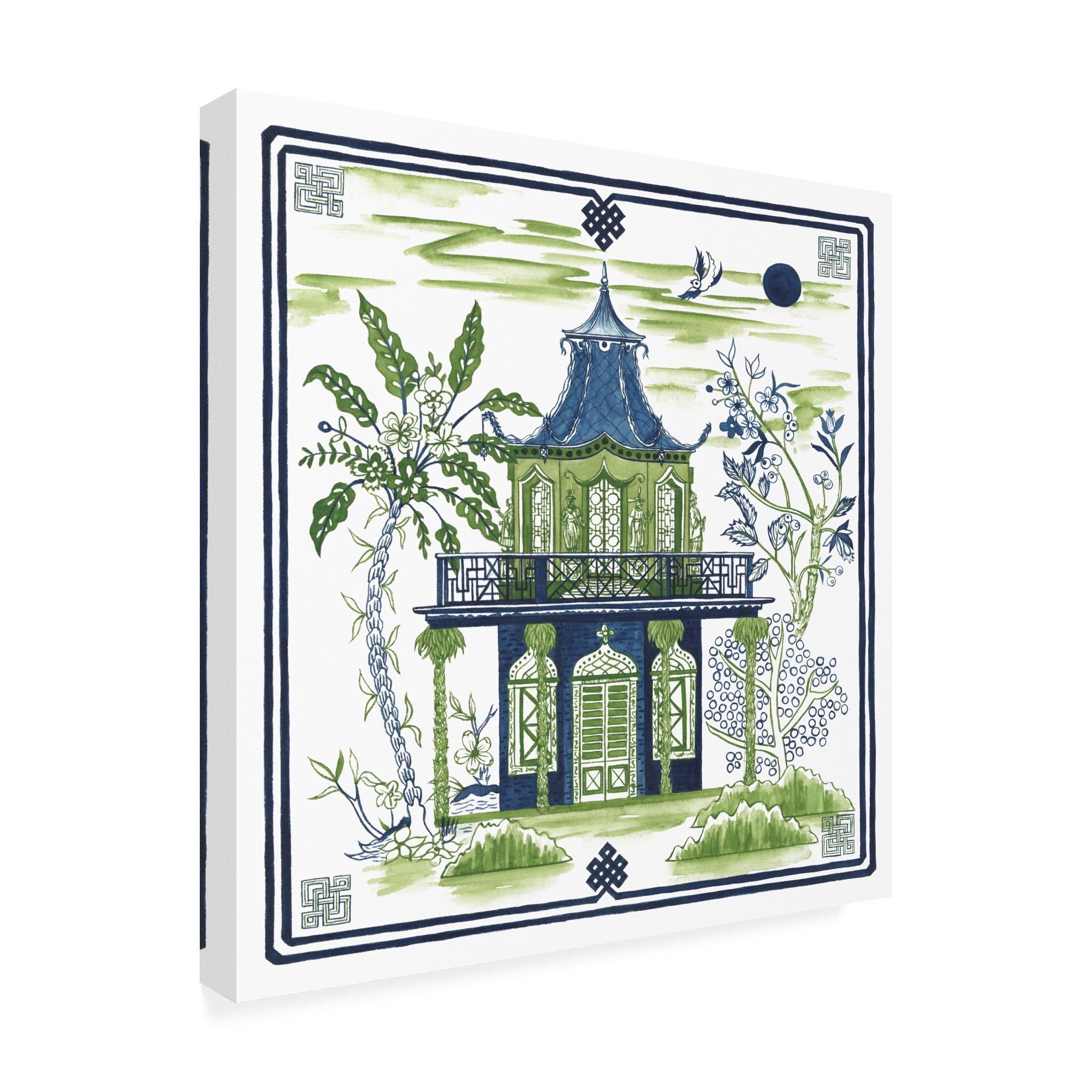 Trademark Fine Art 'Pagoda Visit II' Canvas Art by Melissa Wang