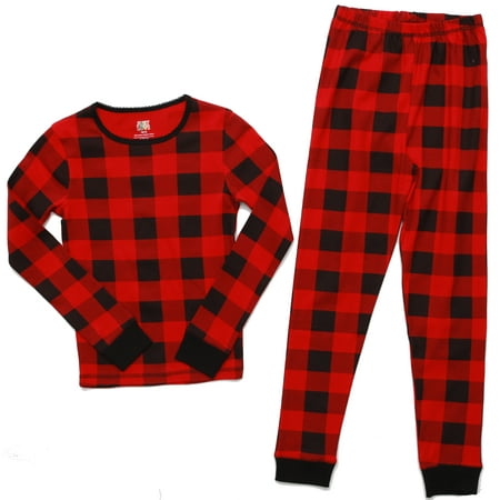 buffalo plaid jogger pajamas