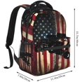 thumbnail image 2 of Faith Over Fear Patriotic Christian Cross American Flag Laptop Backpacks Double Shoulder Laptop Pack Bag Daypack Back Pack Bags Rucksack Computer Bag with Side Pockets Front Zipper Pockets, 2 of 6