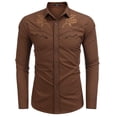 thumbnail image 2 of COOFANDY Men's Western Cowboy Shirt Embroidered Long Sleeve Cotton Casual Button Down Shirt, 2 of 6