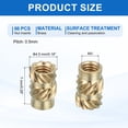 thumbnail image 2 of 66 Pcs Inserts Filetés, M3 Insert en Laiton pour Impression 3D, M3x4.5x7mm, 2 of 6