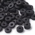 thumbnail image 3 of GKNET 100x Dyed Donut Coconut Shell Oblate Beads Spacer Beads for DIY Bracelet-Black, 9x5mm, 3 of 6